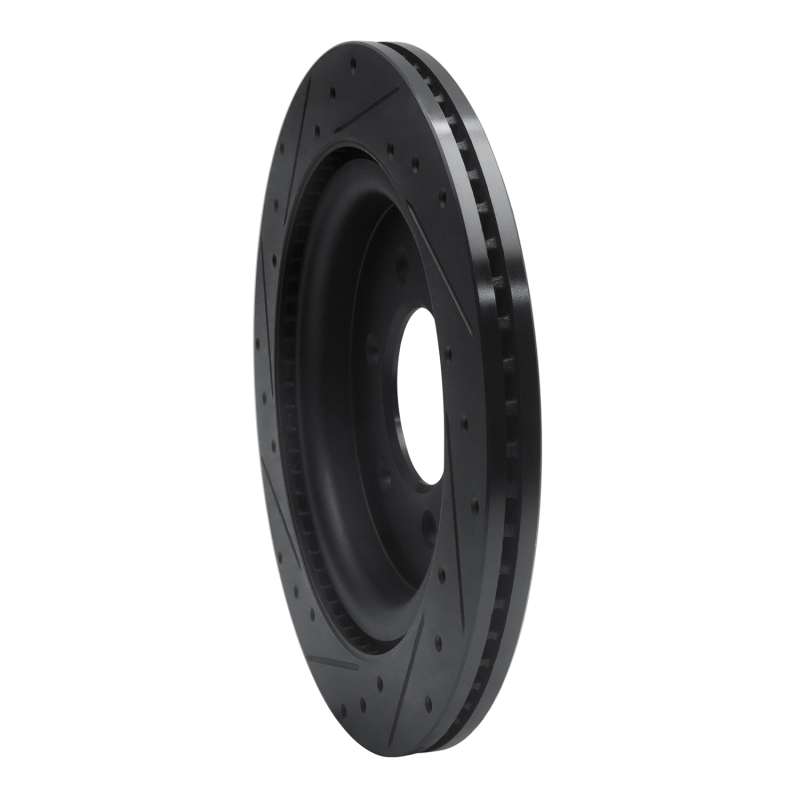 Ford F-150 Brake Rotor (1) - Rear Right - R1 Concepts - Drilled & Slotted - Black - `21-`25